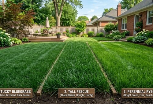 Kentucky Bluegrass vs Fescue vs Ryegrass