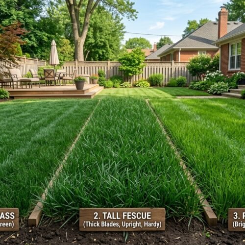 Kentucky Bluegrass vs Fescue vs Ryegrass